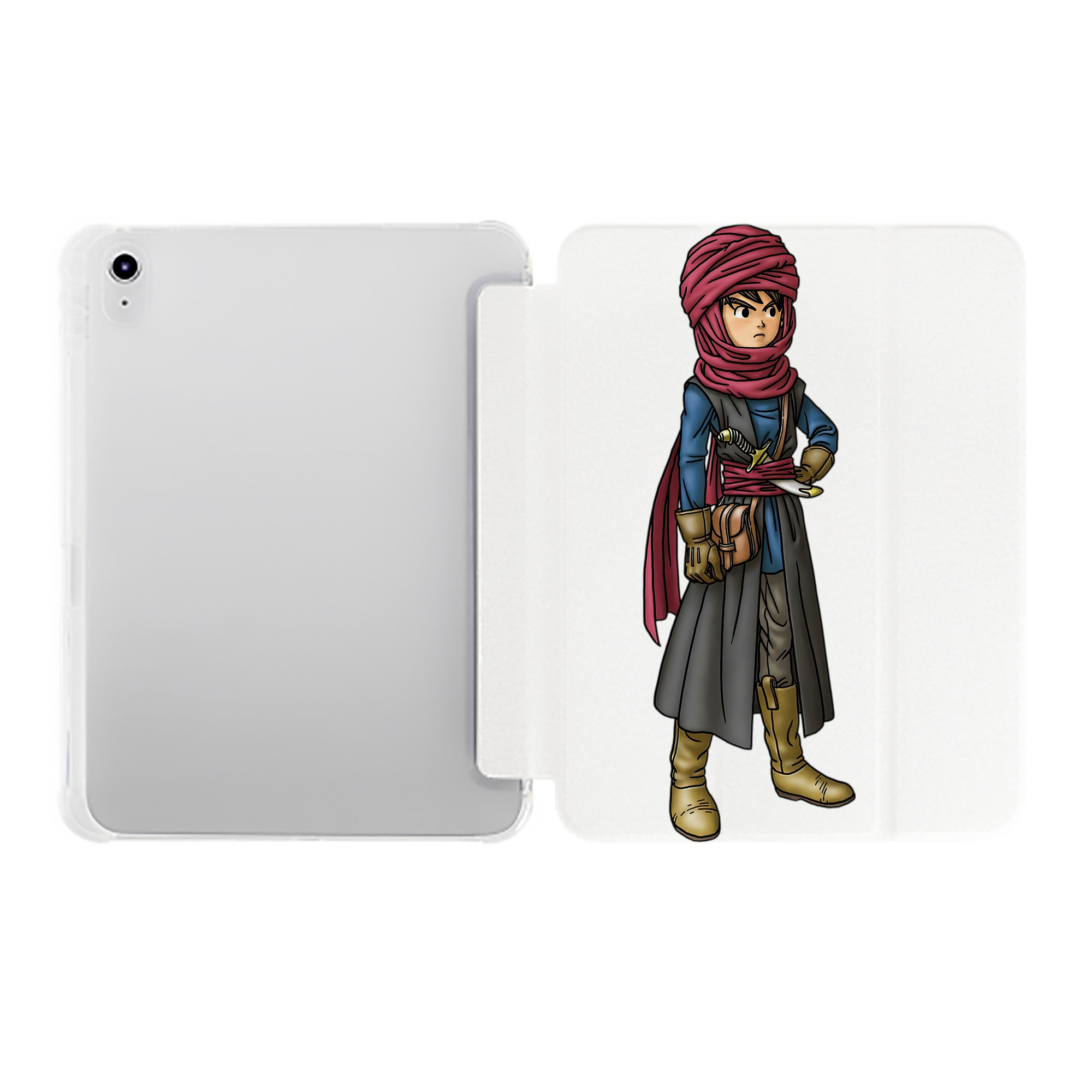 （画像用） ドラゴンクエスト Doragon Kuesuto Dragon Quest IPad ケース ペン収納付き 三つ折りスタンド PUレザー×シリコン 対応機種9.5/10.5/10.9インチ